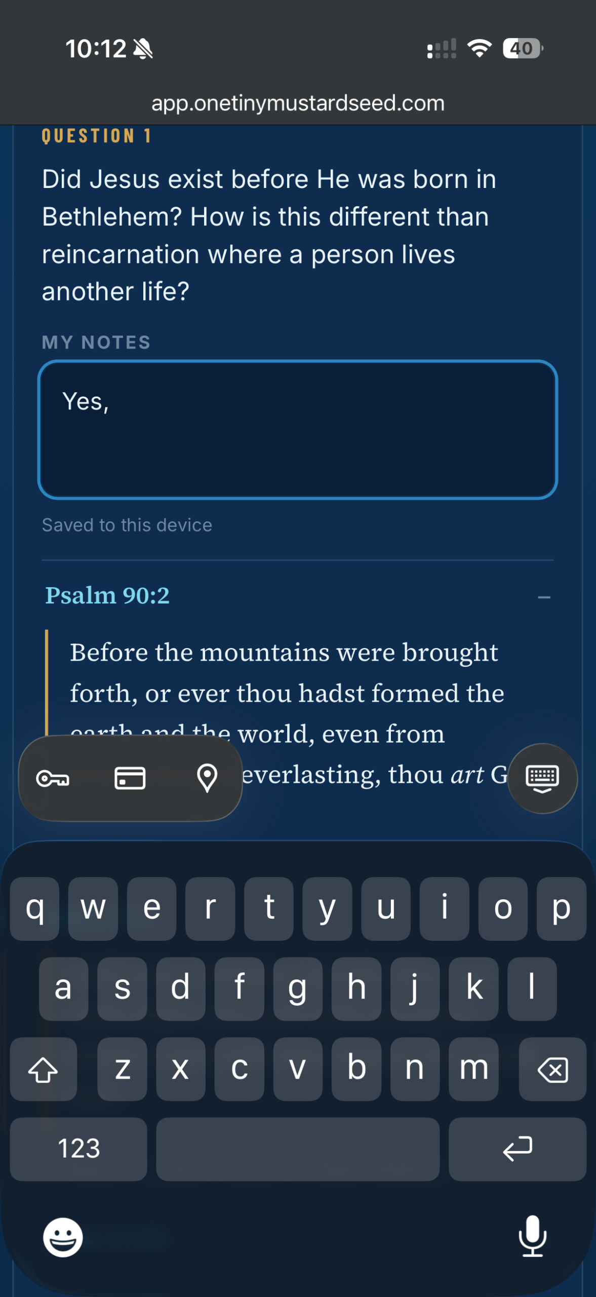 Journaling your notes in the Deeper app